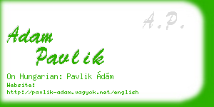 adam pavlik business card